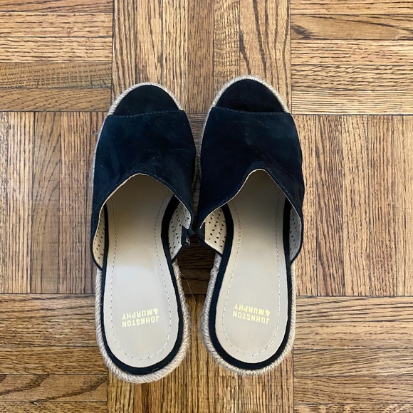 Johnston & Murphy Shoes - Johnston and Murphy Black Wedges